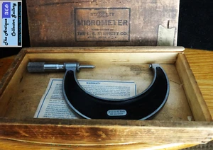 Vintage⌛Starrett 2-3" THREAD MICROMETER⌛14-20 PITCH⌛V & U.S Std w/Original Box - Picture 1 of 6