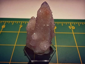 Schön! Amethyst Geist Kaktus Kristall Display Präparat auf Sockel - Südafrika - Bild 1 von 11