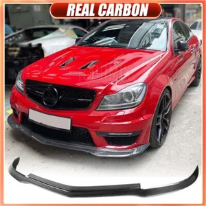 KIT DE CARROCERÍA ALERÓN LABIAL PARACHOQUES DELANTERO CARBONO REAL para Benz W204 C63 2012-2014 - Imagen 1 de 14