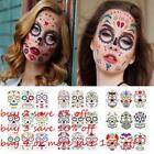 Day Of The Dead Halloween Dress up Facial Makeup Temporary Tattoo Stickers