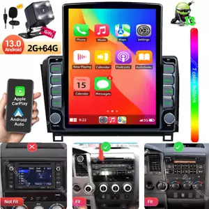 2+64G For Toyota Tundra Sequoia Car Stereo GPS WIFI SWC BT Radio Android 13 +CAM - Foto 1 di 10