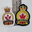 Lot de 2 patchs membres de la Légion royale canadienne écusson club vétérans coquelicot