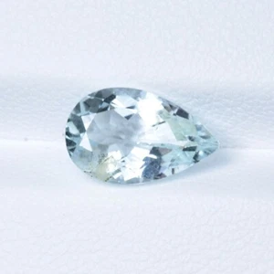 2.00 Cts Beautiful Luster / Light Aqua Blue Natural Aquamarine - Pear ....!!!!! - Picture 1 of 2