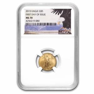 2015 1/10 oz American Gold Eagle MS-70 NGC (FDI) - Picture 1 of 3