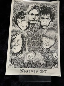 2004 Poster, "FOREVER YOUNG" KURT, JANIS, JIM, JOHN & MARLEY! IMPORT IMAGES - Picture 1 of 8