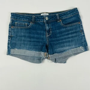Aeropostale Hot Pants Womens Denim Shorts Size 7/8 Blue Stretch Dark Wash - Picture 1 of 8