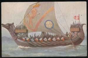 AK vom einem Skandinavischen Drachenboot (893) - Picture 1 of 2