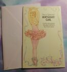 Vintage AG Birthday Ballerina Finger Puppets Unused Card & Envelope 
