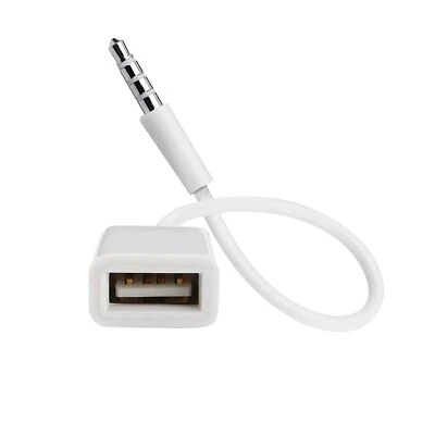 3.5mm Male AUX Jack To USB 2.0 Female Adapter Lead Cable for USB Headphones Male - Image 1 of 4