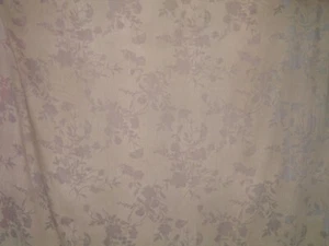 PIER 1 IMPORTS Floral Linen Burnout Drapery Curtain Panels (2) Tie Top - Picture 1 of 6