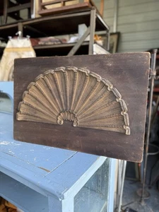 1890s Walnut Fan Folk Art Country Architectural Salvage Victorian Antique - Picture 1 of 6