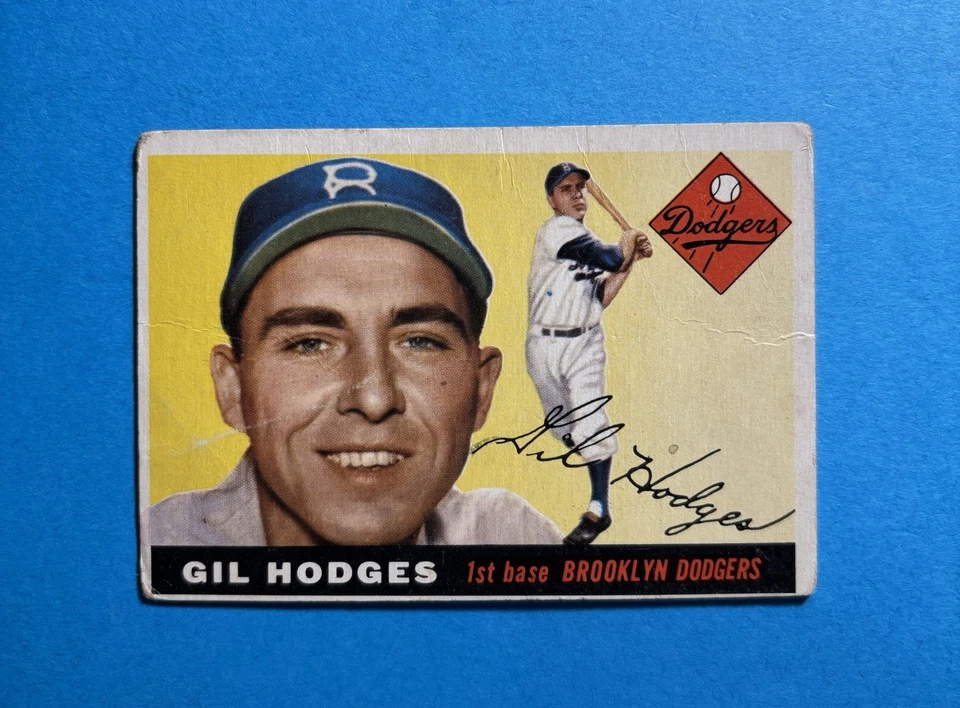 1955 Topps Set-Break #187 Gil Hodges (crease) - Imagem 1 de 2