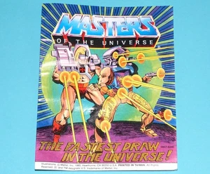 MOTU HE-MAN MASTERS OF THE UNIVERSE MINI COMIC FASTEST DRAW TAIWAN 1985 MATTEL - Picture 1 of 2