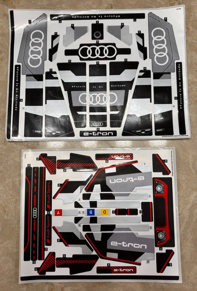 LEGO STICKER SHEET  1 & 2 FOR 42160 AUDI RS Q E-TRON Set New & Genuine - Image 1 of 1