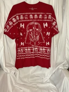 Disney Star Wars Darth Vader Stormtrooper Christmas Red T-Shirt 2XL - Picture 1 of 6