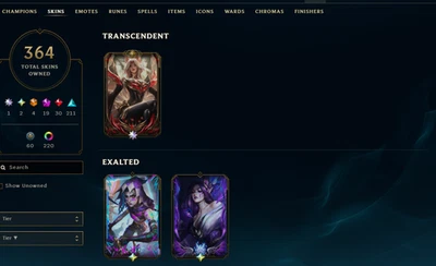 league of legends account lvl 562 na with immortalized legend ahri and more - Image 1 of 4
