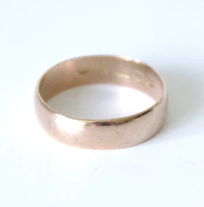 Antique Wedding Ring - 9k Rose Gold 4g - SizeUK T1/2 (EU62) - Very Good - Picture 1 of 3