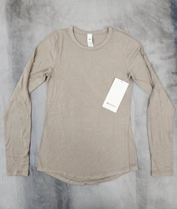 Lululemon Hold Tight Long Sleeve Shirt Sheek Oak Women's Size 6 New - Picture 1 of 9