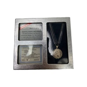 Designer 925 Sterling Silber Sternzeichen Limited Edition Widder Medaillon Halskette - Bild 1 von 6