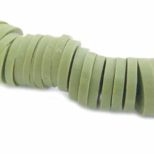 Perlen Polymer Clay ca. 6 mm oliv grün Heishi ca. 400 Spacer nenad-design S79 - Bild 1 von 4