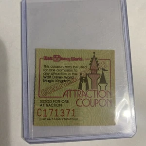1980 Walt Disney World Complimentary Attraction Coupon - Picture 1 of 2