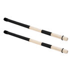 (Black)2pcs Durable Maple Wood Drumsticks Musical Accessories Drum Stick GSA