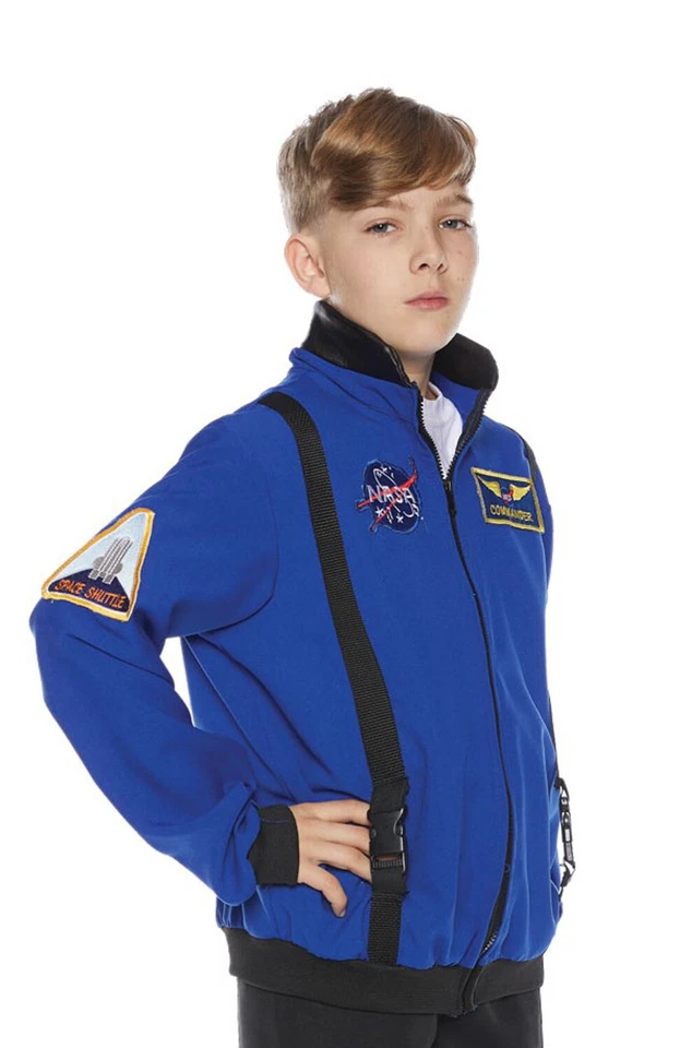 NASA Inspired Astronaut Jacket Child Costume (Blue) - Image 1 of 1