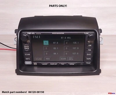 ¡PIEZAS! Toyota Sienna 2004-2005 radio JBL OEM GPS SISTEMA DE NAVEGACIÓN 86120-08150 Foto 1 de 4