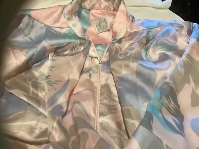 Nueva bata larga para mujer Ariel rosa/azul satinada como nueva mediana Foto 1 de 4