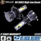 Pair H4 9003  LED Headlights Bulbs Kit High Low Beam Super Bright 6000K White US Mitsubishi Galant