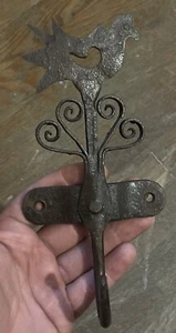 Rare porte lampe à huile fer forgé XVIIe siècle Art Populaire Haute Époque Rare - Zdjęcie 1 z 13