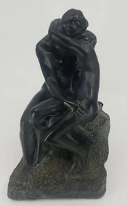 Auguste Rodin THE KISS Vintage repro 1966 by Esco Products Black Color Statue  - Picture 1 of 7