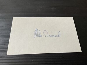 1977 ORIOLES: Mike Dimmel, SIGNED 3x5 Card