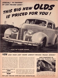 Print Ad Oldsmobile 60 Sedan 1939 Full Page Large Magazine 10.5"x13.5" - Picture 1 of 1