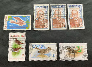 Canada 1968-1969 - 7 used stamps - Michel No. 436-440