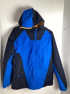 Cappotto invernale isolato con cappuccio Lands End ragazzo XL (18-20) blu/nero/giallo sci - Foto 1 di 17