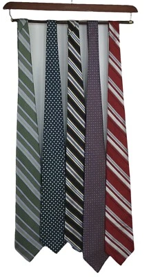 Lote De 5 Corbatas Jones New York Lote Todas Seda Geométricas Rayas Multicolor Corbatas Foto 1 de 4