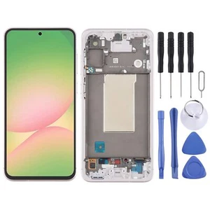 Für Samsung Galaxy A56 SM-A566B LCD Display mit Rahmen Ersatzteil Pink - Picture 1 of 5