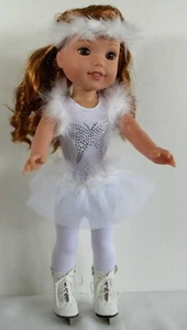Leotard Tutu Leggings Skates for 13.5 in Paola Reina Wellie Wishers Doll Clothe - Picture 1 of 7
