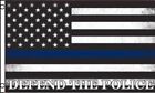 3X5 USA THIN BLUE LINE "DEFEND THE POLICE" TRUMP 2024 FLAG BANNER GROMMETS
