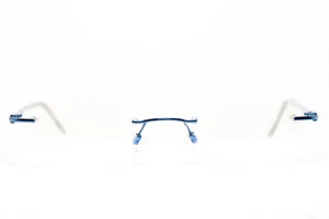 OPTICUNION 13.816 01 Original Brille Eyeglasses Bril Randlos Rimless Blau Blue - Picture 1 of 5