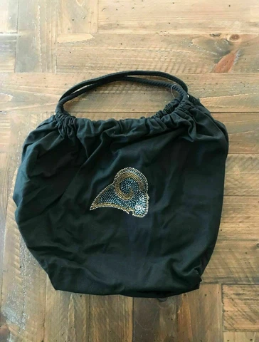 NEW! LOS ANGELES RAMS BLACK CANVAS TOTE PURSE w/ CRYSTALS LICENSED Cover