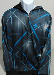 Hurley Black & Blue Long Sleeve Hooded Sweatshirt Youth XL *Fits Like Mens Small - Picture 1 of 3