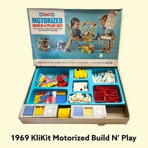 KliKit Motorized Build n’ Play 1969 Vintage Building Set Toy STEM for PARTS - Picture 1 of 5