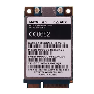 Tarjeta HP ELITEBOOK 4G lt2522 LTE/EV-DO BANDA ANCHA MÓVIL 675791 E362 675572 WWAN - Imagen 1 de 1