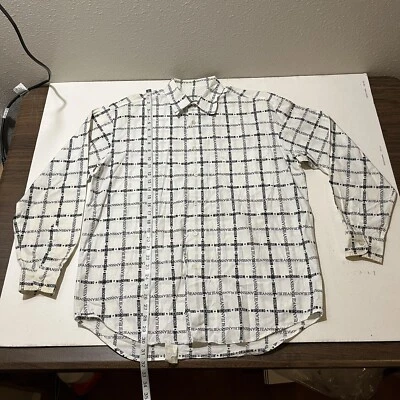 Vintage Moschino Italy Long Sleeve Button Up Logo Striped Shirt All Over Print - Image 1 of 4