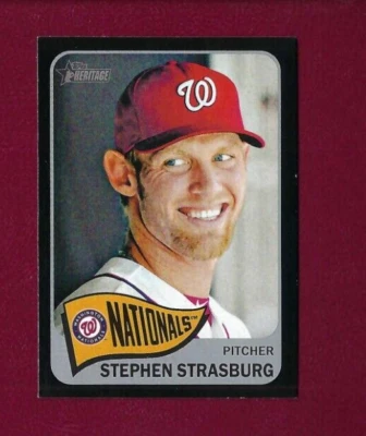 2014 Topps Heritage Black #THC470 Stephen Strasburg Washington Nationals - Image 1 of 2