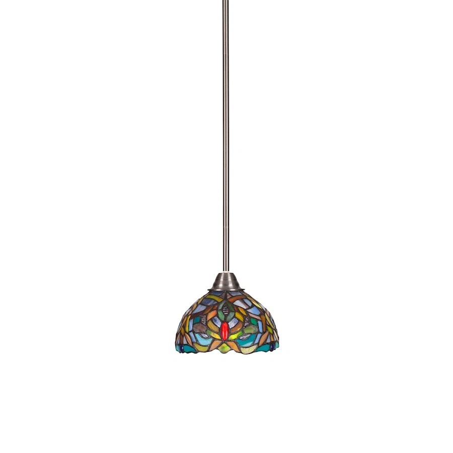 Toltec Paramount Mini Pendant, Nickel, 7" Kaleidoscope Art - 3401-BN-9905 - Изображение 1 из 1