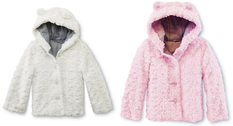 Chaqueta para Niñas Talla 3 4 Niño Pequeño Capucha con Orejas de Oso Invierno Vestido Abrigo Piel Sintética 3T Foto 1 de 1