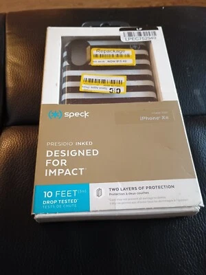 Funda Speck Apple iPhone XR Presidio Tintada - Rayas Dorado/Gris Foto 1 de 4